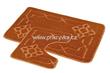 Koupelnová souprava - Ornament terrakota - 60x100 cm + 60x50 cm