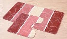 Koupelnová souprava - Růžové hvězdy - 60x100 cm + 60x50 cm