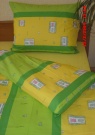 Francouzské povlečení - krep - DoPaS Zelené čtverečky 1+2 200x200 cm